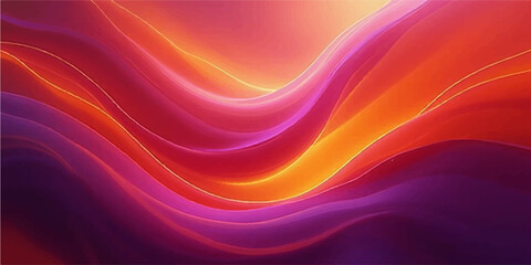 Obraz premium Abstract fractal art of flowing colorful waves with a soft, wavy texture and smooth lines creating a vibrant motion design