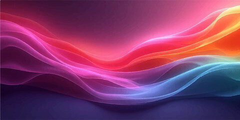 Abstract background featuring a smooth purple and pink wave pattern with light and energy