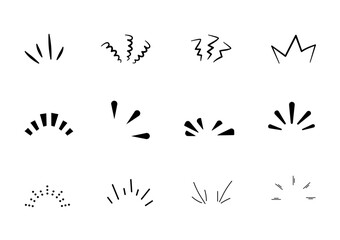 Drawings doodle set illustrations lines showing concentrated lines awareness inspiration