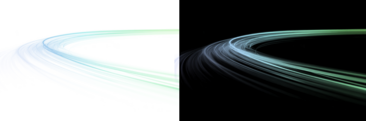 Line, colored, light, vector, abstract, effect, curve luminous bright blur streak glow, trail motion speed with dynamic beam png and laser ray design.