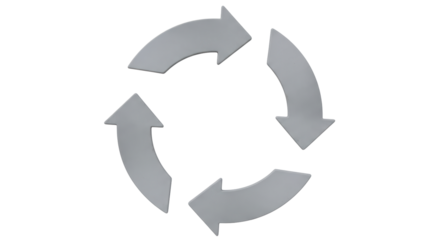 Isolated Circular Arrows Symbol