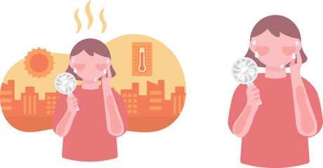 日焼けする女性