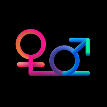 Male Female Gender Symbol | Masculine Icon Vector Design
