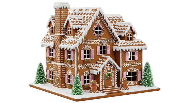 Isolated Gingerbread House