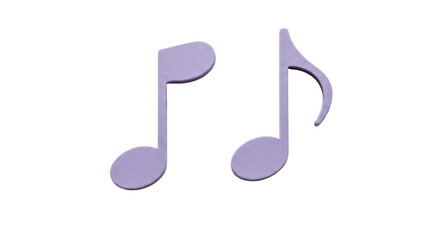 Isolated Lilac Musical Notes
