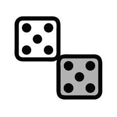 vector illustration of a dice pair showing numbers
