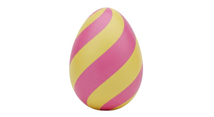 Isolated Striped Easter Egg