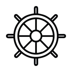 Obraz premium Vector logo template illustration design vector ship boat yacht steer icon