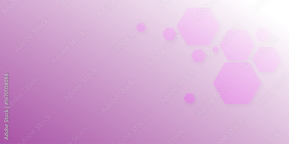 Poster a minimalist abstract background with a small cluster of hexagons in soft pink, featuring a clean gr