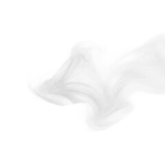 Pearlescent white mist, translucent and amorphous, slowly expanding with feathery edges against a pristine transparent studio background with softbox lighting, concept of ethereal tranquility