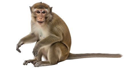 Isolated Monkey Sitting
