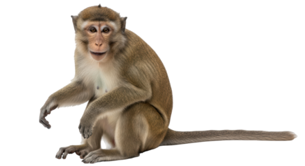 Isolated Monkey Sitting