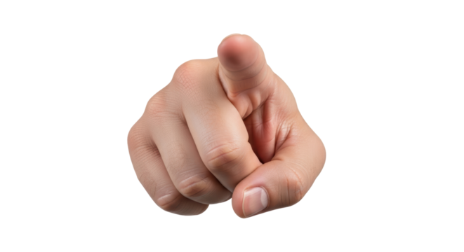 Isolated Pointing Finger Hand Gesture