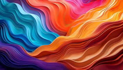 abstract landscape of vibrant colors and textures