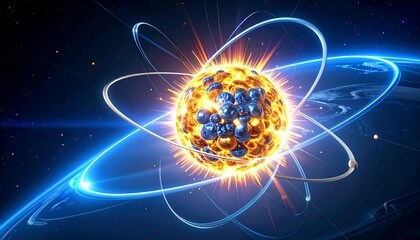 Obraz premium The Scientific Concept of Nuclear Energy as the Power of the Future