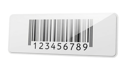 Isolated Barcode with Numbers