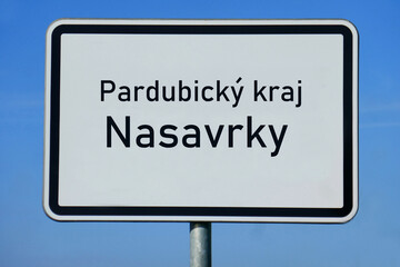 Ortsschild Pardubický kraj Nasavrky