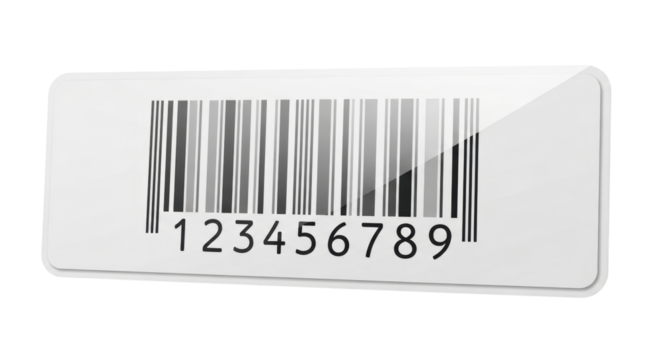 Isolated Barcode with Numbers