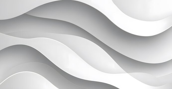Abstract white and gray background with wavy lines, 