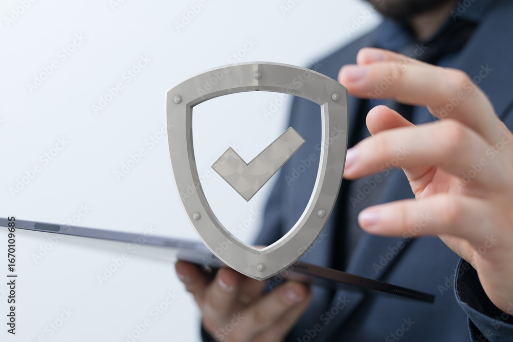 Poster secure your data with robust protection. ensuring online safety and privacy.