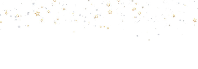 Elegant festive background with gold and silver stars. Perfect for holidays, celebrations, and more.