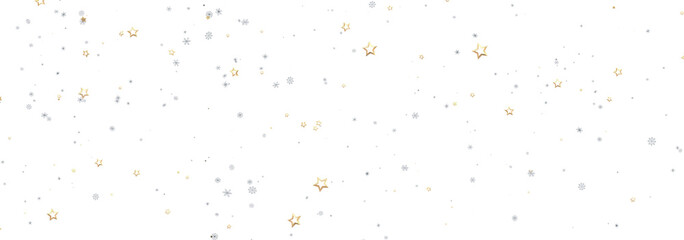 Beautiful festive background with gold and silver stars. Perfect for holidays.