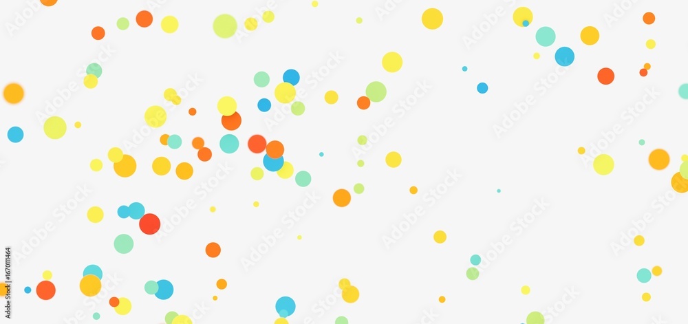 Poster abstract background with colorful circles scattered on white. perfect for presentations or websites.