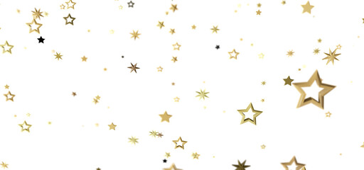 Sparkling gold stars on white. Perfect for celebrations, holidays, and festive designs.