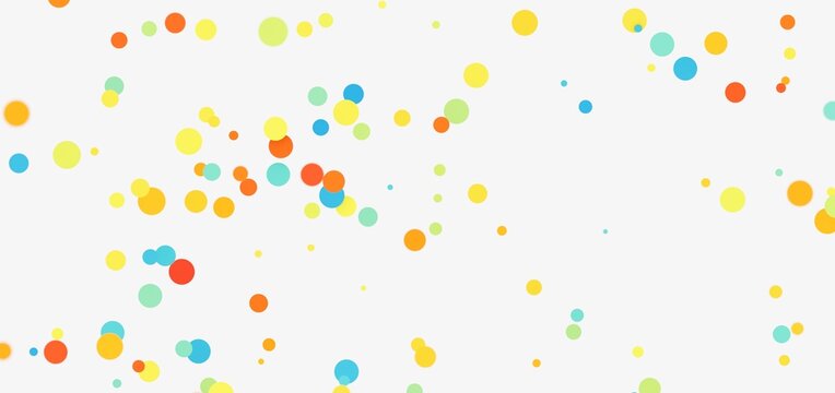 Abstract background with colorful circles scattered on white. Perfect for presentations or websites.