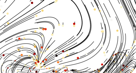 Colorful abstract background with swirling lines and scattered dots. Perfect for modern designs.