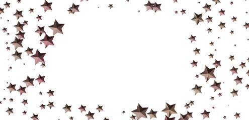 Beautiful rose gold stars scattered on white. Perfect for celebration, holidays, and more!