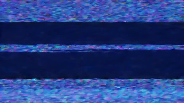 Microscopic view of parallel dark blue lines on a shimmering, light blue textured surface.