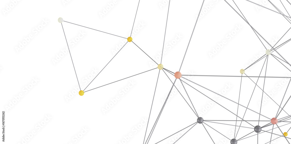 Poster Modern abstract background with connected nodes. Ideal for technology, network, or communication concepts.