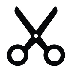 Fototapeta premium Scessor solid glyph vector illustration 