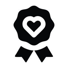 Fototapeta premium Badge Basic Straight Filled icon