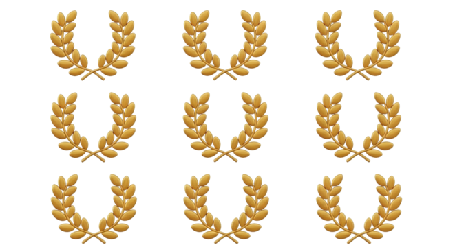 Isolated Laurel Wreath Set