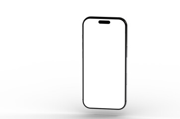 High-quality image of a modern smartphone with a blank screen, perfect for app presentations or...