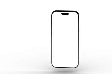 High-quality image of a modern smartphone with a blank screen, perfect for app presentations or website mockups. Download now!