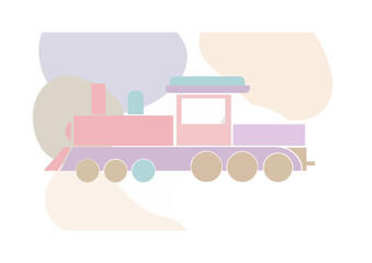 Naklejka premium Pixelated train silhouette in black on a white background