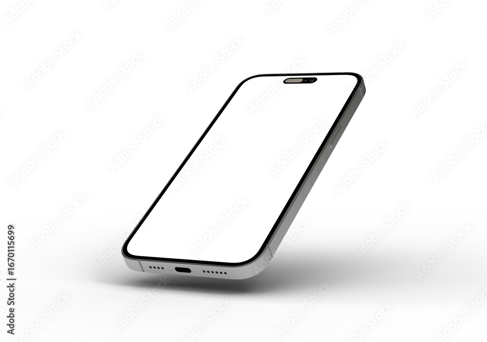 Aufkleber high-quality image of a smartphone with a blank screen, perfect for app presentations or website moc
