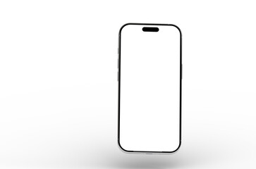 High-quality image of a modern smartphone with a blank screen, perfect for app presentations or website mockups.