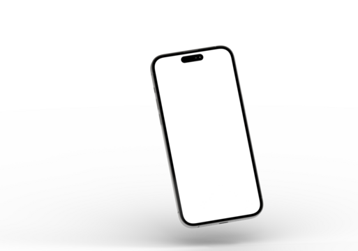 High-quality stock photo of a modern smartphone with a blank screen, perfect for app presentations or website mockups.