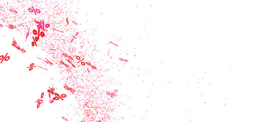 Abstract background with pink percentage signs. Perfect for sale banners and promotions.
