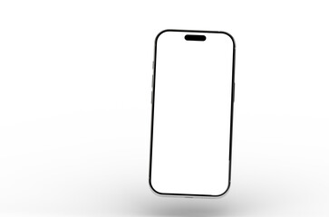 High-quality image of a modern smartphone with a blank screen, perfect for app presentations or...