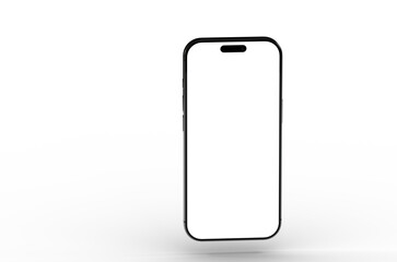 High-quality photo of a modern smartphone with a blank screen, perfect for app presentations or website designs.
