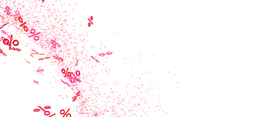 Abstract background with pink and red percentage symbols. Perfect for sales, discounts, and promotions.