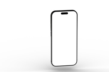 High-quality image of a modern smartphone with a blank screen, perfect for app presentations or website mockups.