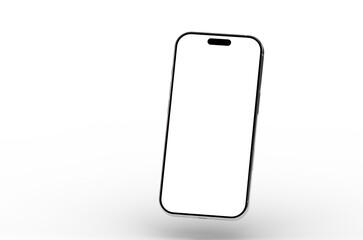 High-quality image of a modern smartphone with a blank screen, perfect for app presentations or website mockups. Easy to use and customize.