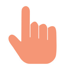 Hand pointer icon vector illustration,Clicking finger cursor symbol in flat design