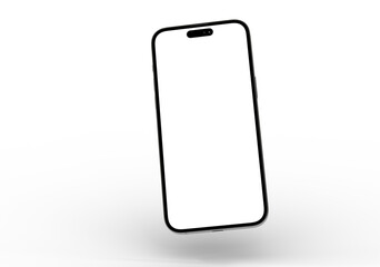 High-quality image of a modern smartphone with a blank screen, perfect for app presentations or website mockups.
